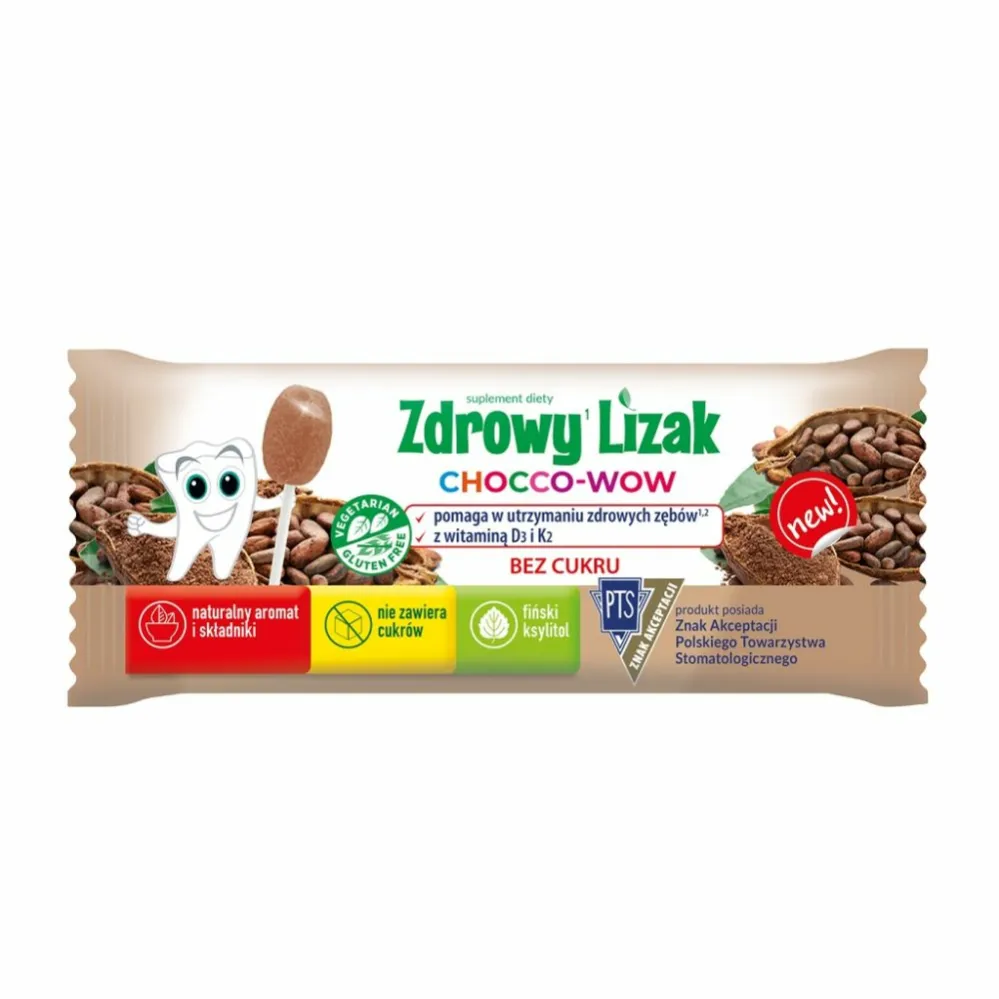 Zdrowy Lizak Mniam z witaminą D3 i k2 - Mniam Chocco - Wow Łezka - Starpharma