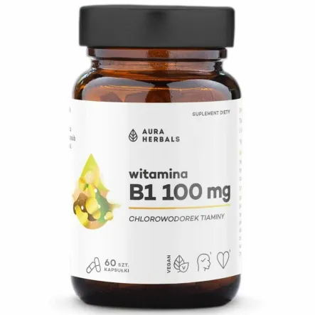 Witamina B1 100 mg 60 Kapsułek - Aura Herbals