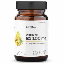 Witamina B1 100 mg 60 Kapsułek - Aura Herbals