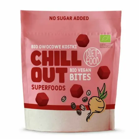 Owocowe Kostki Bio Vegan Bites Chill Out 120 g - Diet-Food - Przecena Krótka Data Minimalnej Trwałości