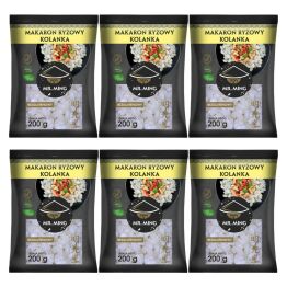 6 x Makaron Ryżowy KOLANKA Bezglutenowy 200 g - Mr. Ming (31.12.2025)