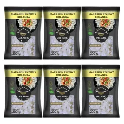 6 x Makaron Ryżowy KOLANKA Bezglutenowy 200 g - Mr. Ming (31.12.2025)