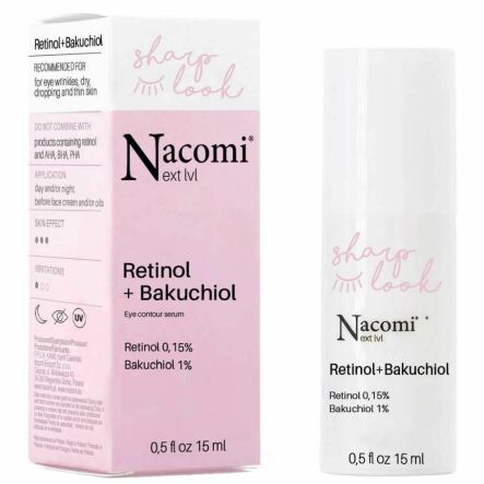 Serum Pod Oczy Przeciwzmarszczkowe Retinol plus Bakuchiol 15 ml - Nacomi (data: 17.07.2025)