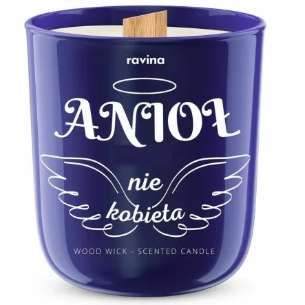 ANIOŁ NIE KOBIETA Sojowa Świeca Zapachowa w Szkle Typ Zapachu Angel - Ravina