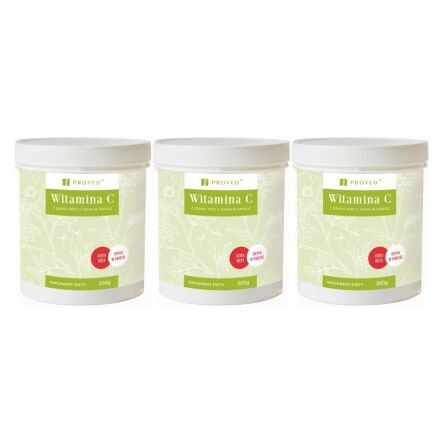 Zestaw 3 x Witamina C z Dzikiej Róży z Gryką w Kwiecie 300 g - Proved