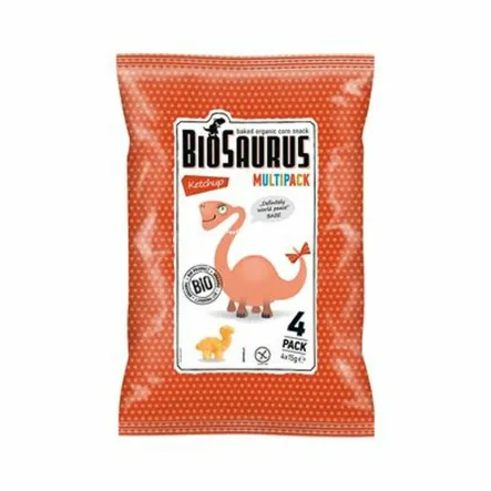 Chrupki Kukurydziane Dinozaury o Smaku Ketchupowym 4x 15 g McLoyd