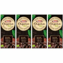 4 x Czekolada Gorzka 100% Kakao Bez Dodatku Cukru BIO 100 g - Torras