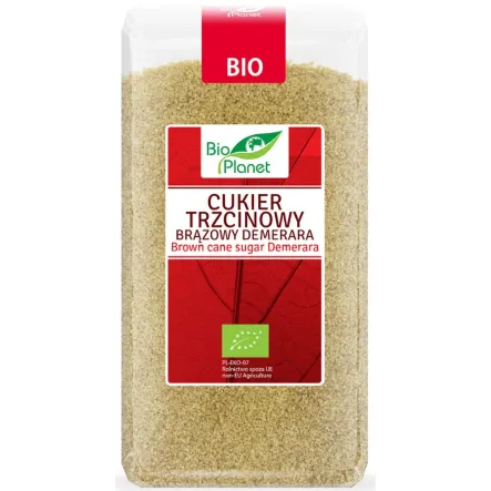 Cukier Trzcinowy Brązowy Demerara Bio 500 g - Bio Planet