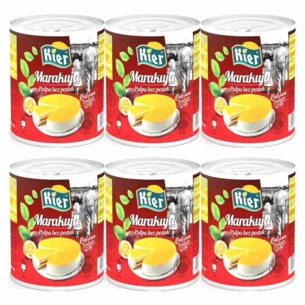 6 x Marakuja Pulpa Bez Pestek 825 g - Kier