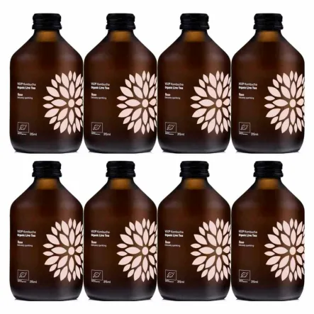 8 x Kombucha Rose BIO Organiczna Herbata Fermentowana i Żywa 330 ml - Vigo