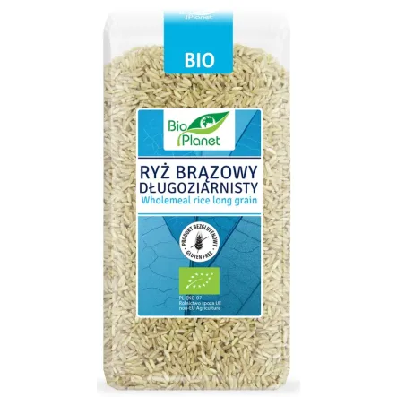 Ryż Brązowy Długoziarnisty Bezglutenowy Bio 500 g - Bio Planet