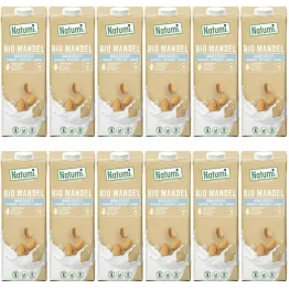 12 x Napój Migdałowy Bez Dodatku Cukrów Bezglutenowy Bio 1 L  UHT Natumi