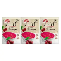 3 x Kisiel o Smaku Wiśniowym Bez Dodatku Cukru 40 g - Celiko