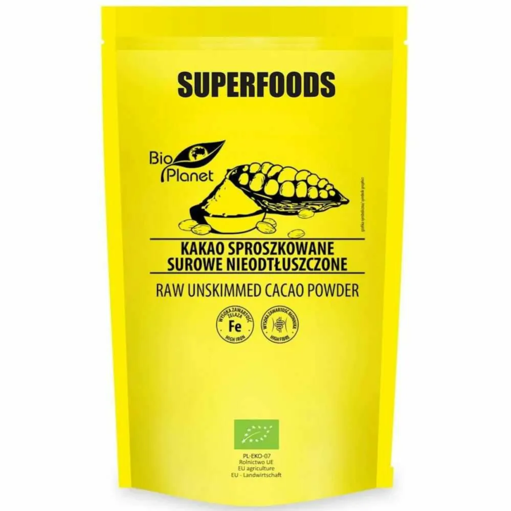 Kakao Sproszkowane Surowe Nieodtłuszczone Bio 150 g - Bio Planet