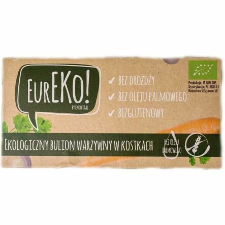 Bulion Warzywny w Kostkach Bezglutenowy Bio 100 g - Eureko