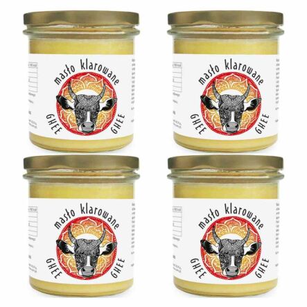 4 x Masło Klarowane Ghee 240 g - Pięć Przemian