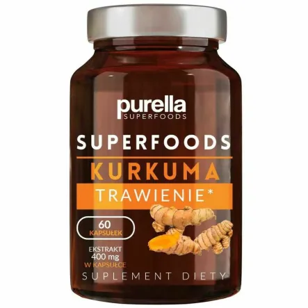 Superfoods Kurkuma Trawienie 60 Kapsułek - Purella