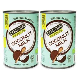 Zestaw 2 x Napój Kokosowy w Puszce 17% Tłuszczu Bio 400 ml Cocomi