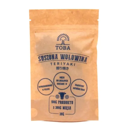 Suszona Wołowina Teriyaki 30 g - TOBA