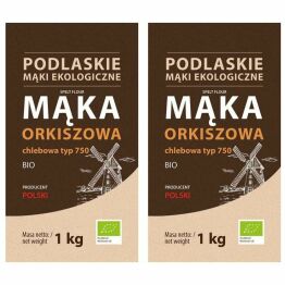 2 x Mąka Orkiszowa Chlebowa Bio 1 kg TYP 750 - BioLife