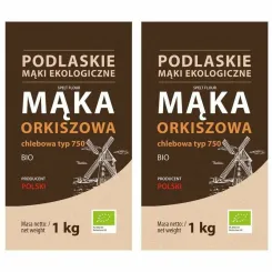 2 x Mąka Orkiszowa Chlebowa Bio 1 kg TYP 750 - BioLife