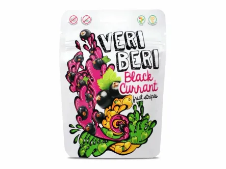 Żelki Owocowe Czarna Porzeczka 50 g Veri Beri - Przecena Krótka Data Minimalnej Trwałości