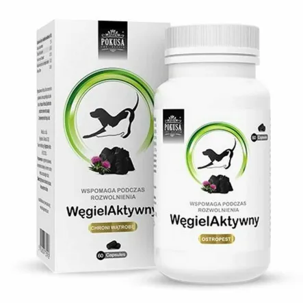 Węgiel Aktywny Dla Psów i Kotów 60 Kapsułek - Pokusa