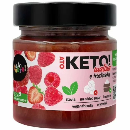 Malina z Truskawką Bez Dodatku Cukru 200 g - A To Keto!