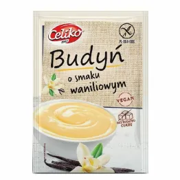 Budyń o Smaku Waniliowym Bezglutenowy Bez Dodatku Cukru 40 g - Celiko