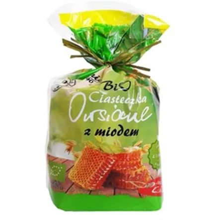 Ciasteczka Owsiane z Miodem Bio 150 g - Ania - Przecena Krótka Data Minimalnej Trwałości
