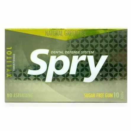 Gumy z Ksylitolem Zielona Herbata 10 Sztuk - SPRY