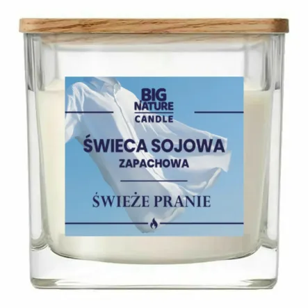 Świeca Sojowa Zapachowa ŚWIEŻE PRANIE 220 g - Big Nature