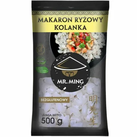 Makaron Ryżowy KOLANKA Bezglutenowy 500 g - Mr. Ming