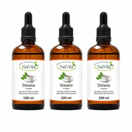 3 x Stewia w Płynie 100 ml - Natvita