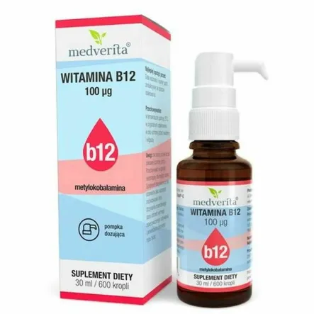 Witamina B12 30 ml (600 Kropli) - Medverita