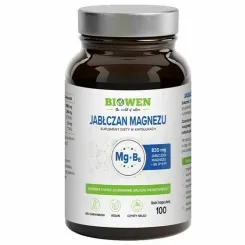 Jabłczan Magnezu+ Witamina B6 100 Kapsułek - Biowen