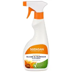 Ekologiczny Płyn do Czyszczenia Powierzchni Szklanych 500ml - Sodasan - do okien, szyb, luster, kabin prysznicowych