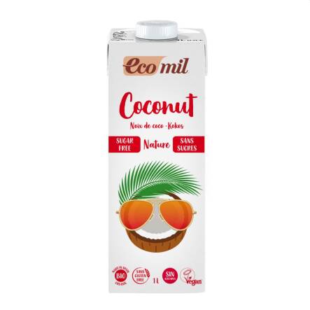 Napój Kokosowy Bezglutenowy Niesłodzony Bio 1 l Ecomil 