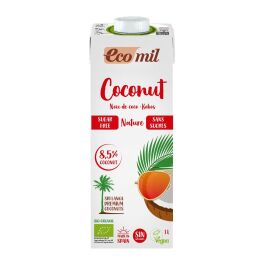 Napój Kokosowy Bezglutenowy Niesłodzony Bio 1 l Ecomil  - Mleko Kokosowe Śniadaniowe Niesłodzone