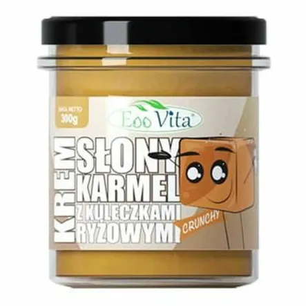 Krem Słony Karmel z Kuleczkami Ryżowymi Crunchy 300 g - EOOVITA