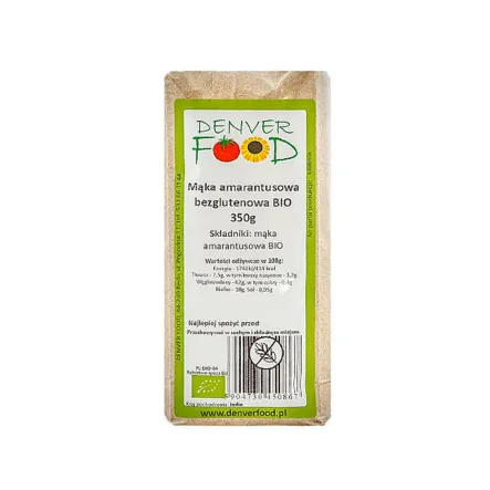 Mąka Amarantusowa Biała Bezglutenowa Bio 350 g - Denver