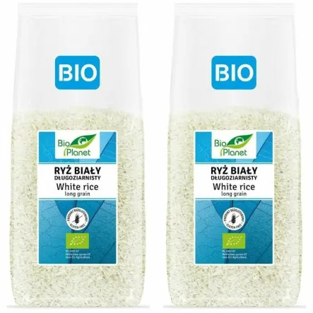 2 x Ryż Biały Długoziarnisty Bezglutenowy Bio 1 kg - Bio Planet