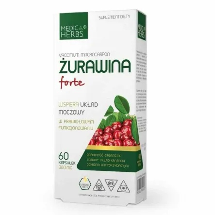 Żurawina Forte 380 mg 60 Kapsułek - Medica Herbs