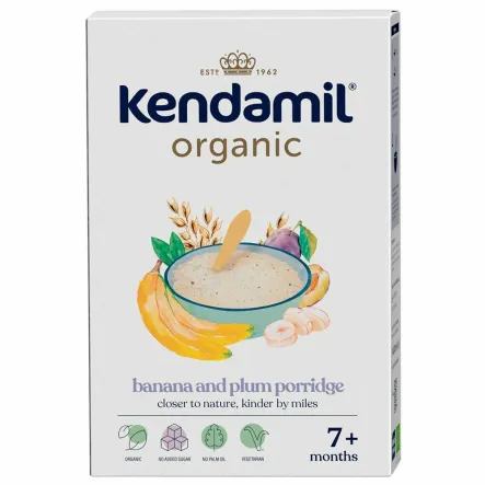 BIO Bezmleczna Kaszka ze Śliwkami i Bananem 150 g - Kendamil