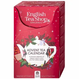 Kalendarz Adwentowy CZERWONY Herbaty i Herbatki BIO 25 Saszetek (37,5 g) - English Tea Shop