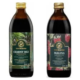 Czarny Bez 500 ml + Sok z Malin 500 ml - Herbal Monasterium