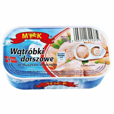 Wątróbki Dorszowe w Tłuszczu Własnym 115 g MK - Wątróbka dorszowa