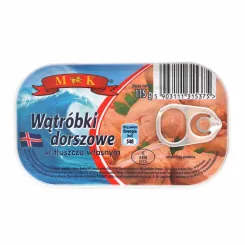 Wątróbki Dorszowe w Tłuszczu Własnym 115 g MK - Wątróbka dorszowa