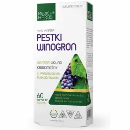 Pestki Winogron 500 mg 60 Kapsułek - Medica Herbs