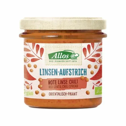 Pasta z Soczewicy Pikantna Bezglutenowa Bio 140 g - Allos